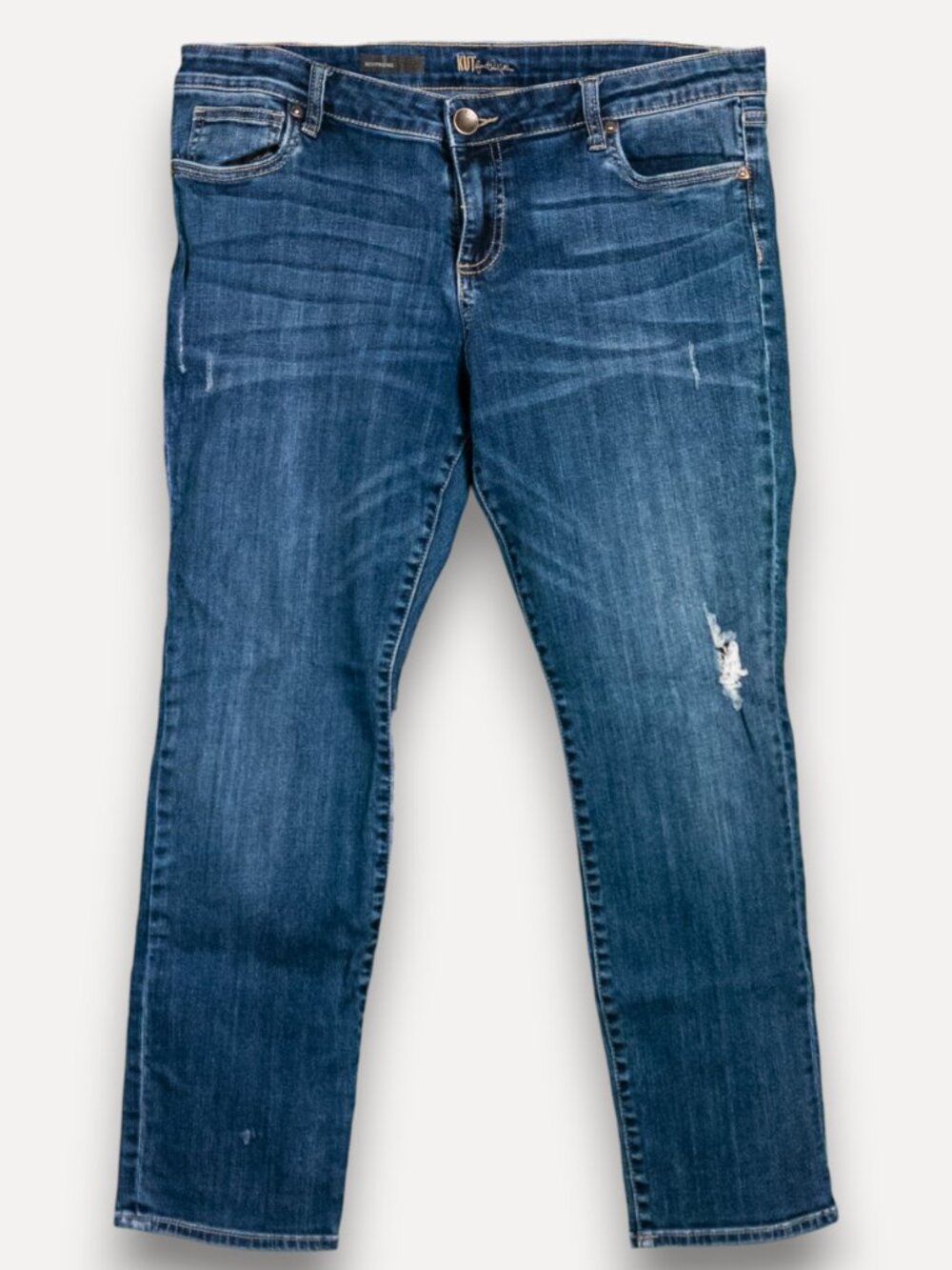 KUT from the Kloth Catherine Boyfriend Jeans Distressed 14P